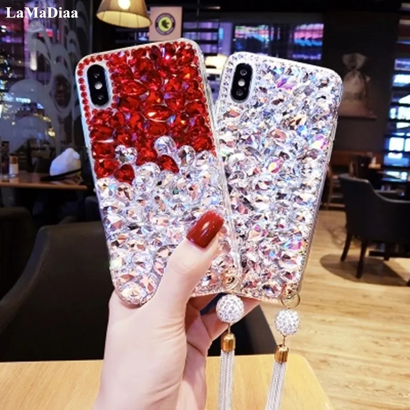 Чехол со стразами LaMaDiaa блестящий чехол для xiaomi Redmi 7 6 5 plus 6A MIX3 MAX 3 5X 6X Note Pro |