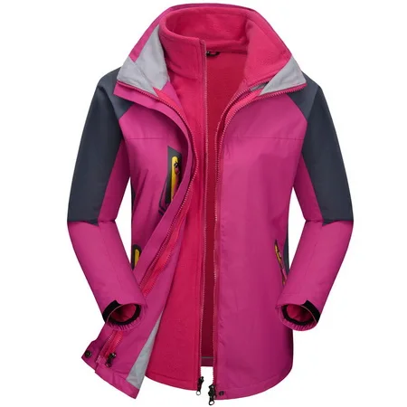 rose LoClimb 3 в 1 брендовые зимние походные куртки для женщин, уличные походные лыжные спортивные пальто, водонепроницаемые женские ветровки, AW105 - Цвет: rose
