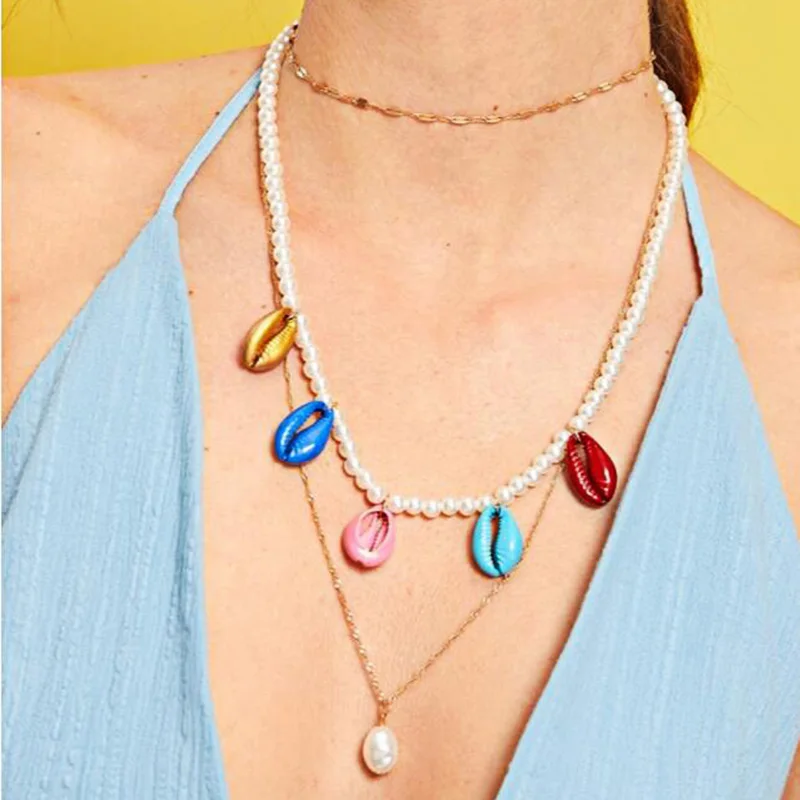 Коми новый многослойный Цветной корпус кулон ожерелье s для женщин Подвеска бохо