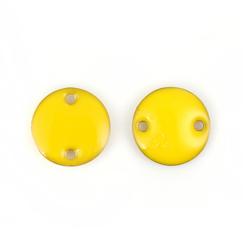 DoreenBeads модные медные эмалированные разъемы с блестками круглые непокрытые