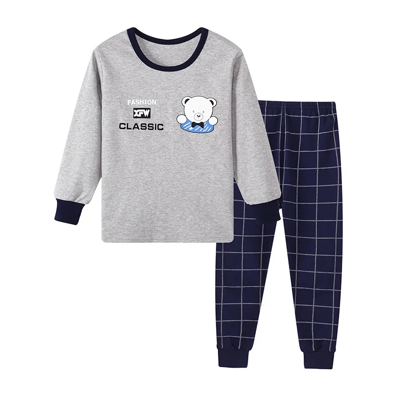 Пижамы для детей Детские пижамные комплекты девочек и мальчиков одежда сна с