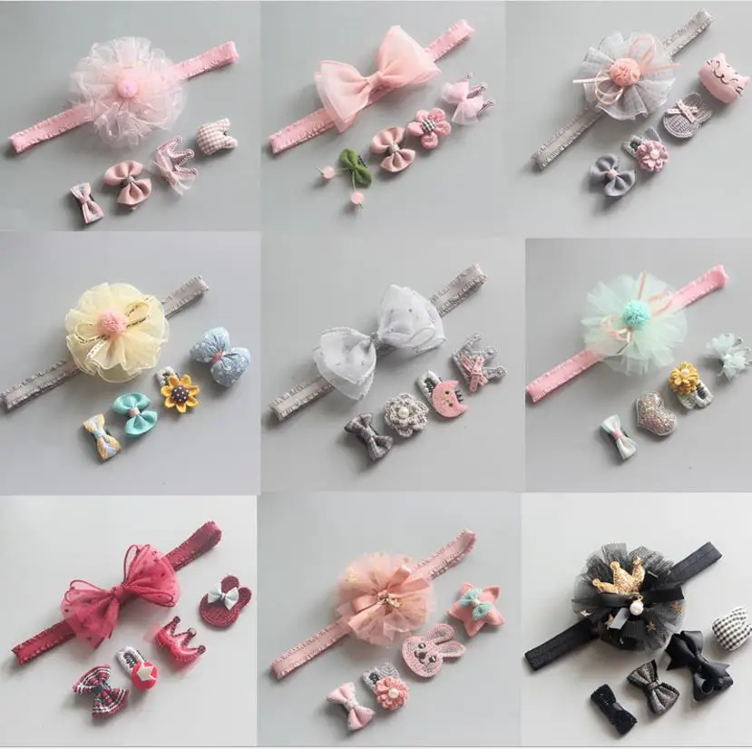 

New Kids Newborn Chiffon Floral Headband headwrap Girls Mini Bowknot Baby Hairpins Headwear Toddlers Hair Accessories TZ49