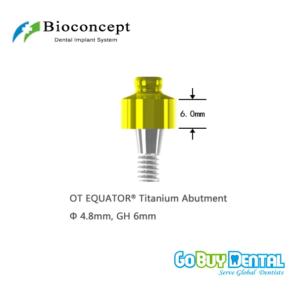 OT экватор титана абутмент d4.8мм GH 6 мм для Straumann tissure Level RN Implant(034060 1)|Модель зубов с