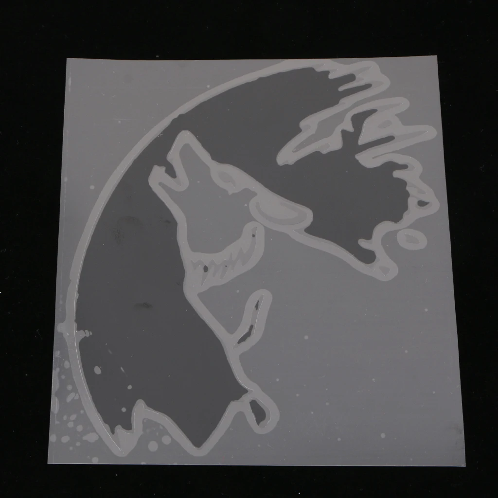 

140*120mm Universal Waterproof Sticker Wolf Howling At Moon Vinyl Decal Art Sticker Car Auto Truck Home Decor Car Vinyl Decal