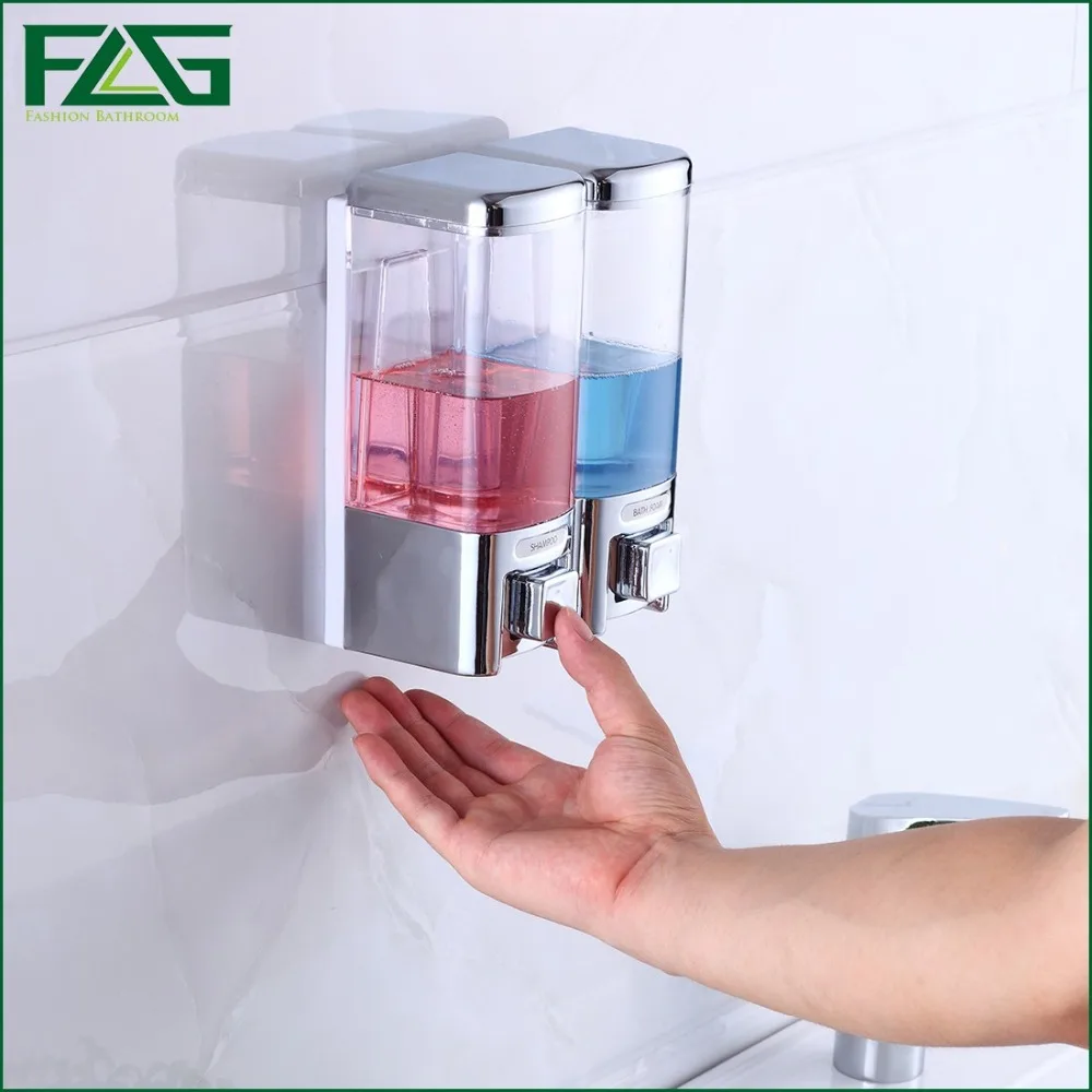 FLG 480*2 мл Европейский стиль двойной пластиковый дозатор жидкого мыла для