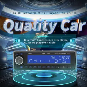swm 1088 1 din car stereo mp3 player in dash lcd fm radio bluetooth u disk rca aux usb phone holder remote control free global shipping