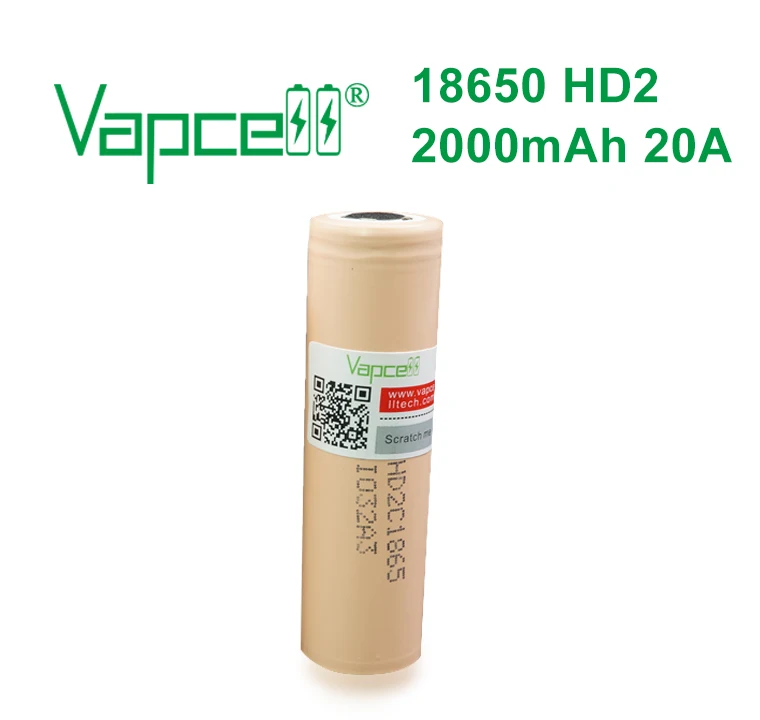 Оригинальный Vapcell литий ионная батарея 18650 HD2C 2100 мА/ч 20A 3 7 V Литий | Перезаряжаемые батареи -4000602576605