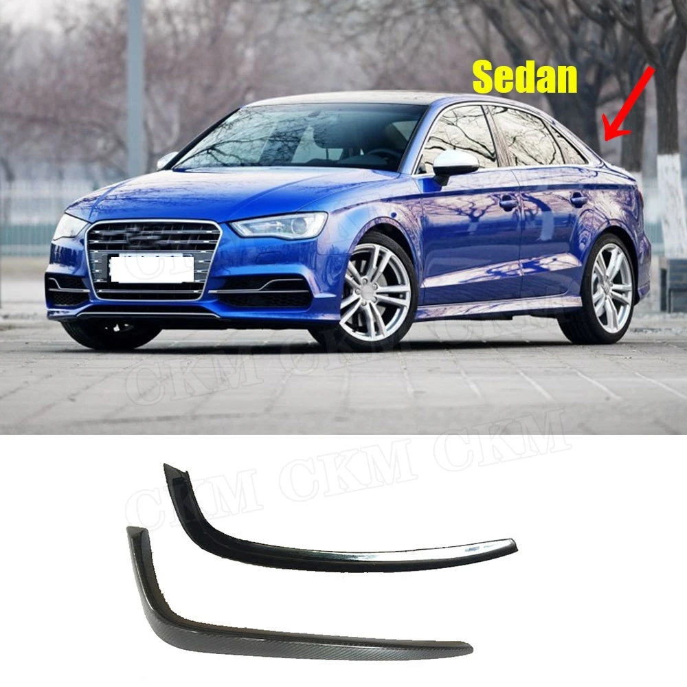 For Sedan 2013-2016 Передний противотуманный светильник из углеродного волокна, рамка для век для Audi A3 S3 Sedan Hatchback 2013- RS3, стильная противотуманная фара, Накладка для бровей - Цвет: For Sedan 2013-2016