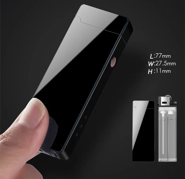 Мини двойная дуговая зажигалка с дисплеем батареи USB перезарядка сигарета для курения электрическая Подарочная зажигалка