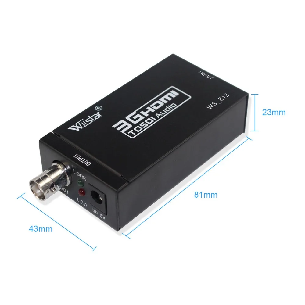 Конвертер Wiistar Mini 3G HDMI в SDI преобразователь Full HD 1080P BNC видеоконвертер с поддержкой