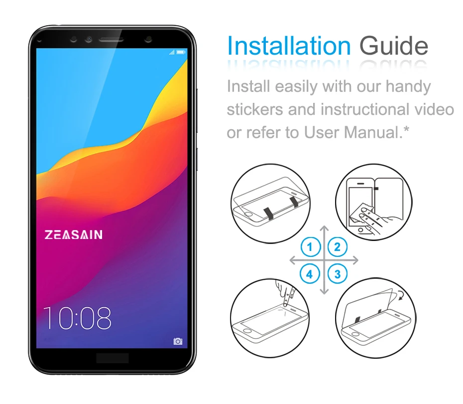 2 шт. в упаковке, Оригинальная защитная пленка ZEASAIN для huawei Honor 7A Honor7A Pro 7 A Pro, закаленное стекло 9 H, защитная пленка