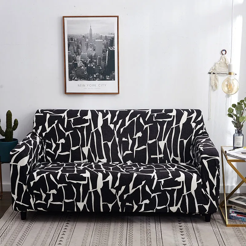 Современный чехол для дивана гостиной спандекс полиэстер геометрический
