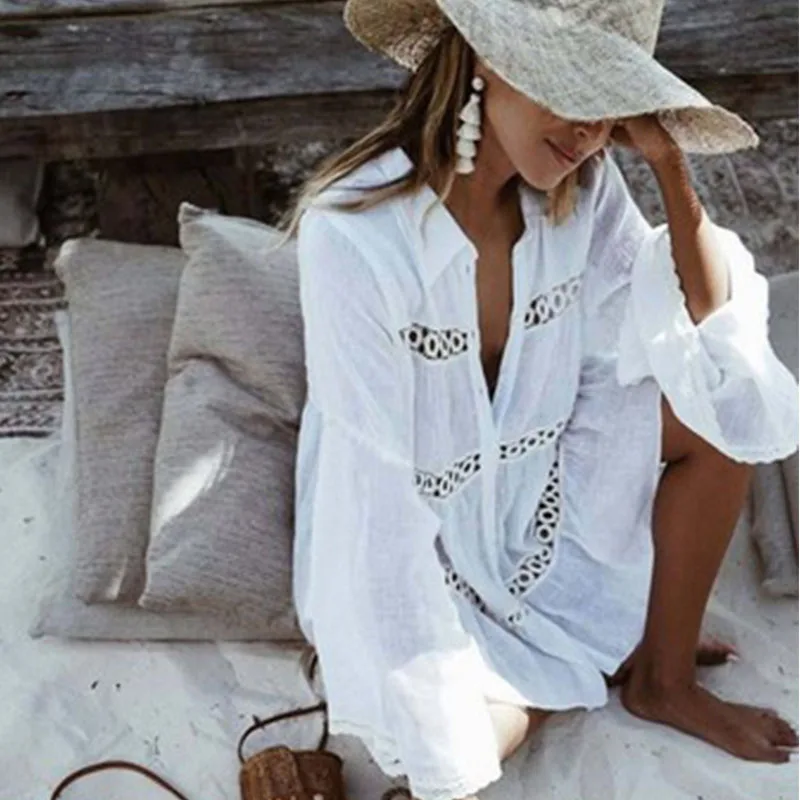 2019 Новый Для женщин Плавание пляжный костюм накидка сексуальное пляжное платье