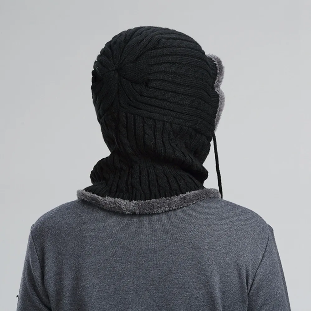 SYi Qarce зимние супер теплые вязанные шапочки Skullies Beanie Gorras Bonnet маска шапка для мужчин и женщин Спорт На Открытом Воздухе Шапка NM084-88