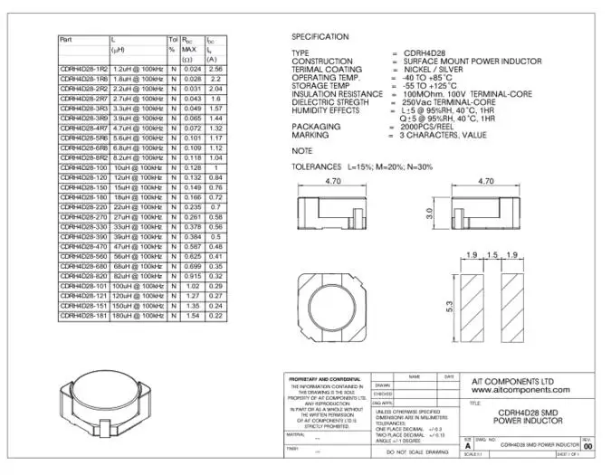 10 шт./лот CDRH4D28 SMD Мощность индуктор 2.2uh 437uh 10uh 22uh 33uh 47uh экранированная катушка индуктивности 5*5*3 мм индуктивности