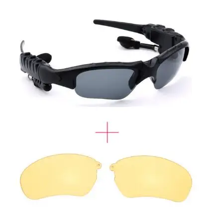 Add Yellow len Спорт стерео BT4.0 очки Bluetooth солнцезащитные очки BT Hands Free открытый MP3 для верховой езды Беспроводной солнцезащитные очки наушники музыка - Цвет: Add Yellow len