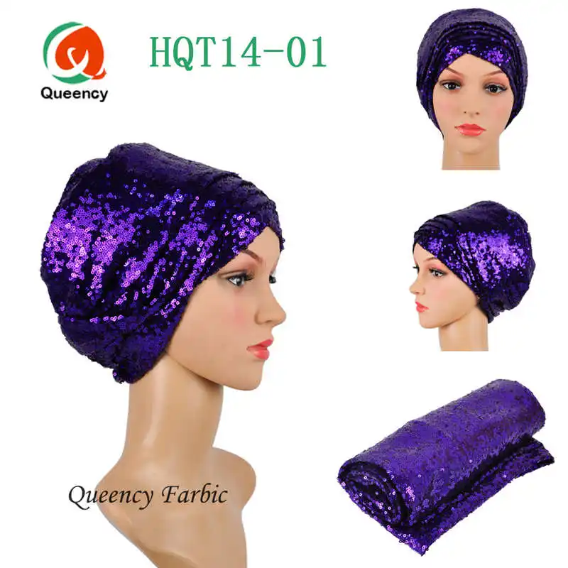 HQT14 Sequins turban Multi-colored African Width 72&quot*22&quot 1 pieces per pack headwrap gele african scraf for women headtie. | Дом и сад