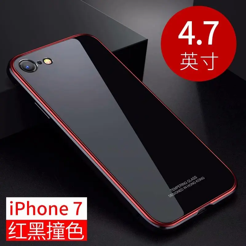 Роскошный Металлический Чехол-бампер для iPhone 7 8 алюминиевая рамка + задняя крышка