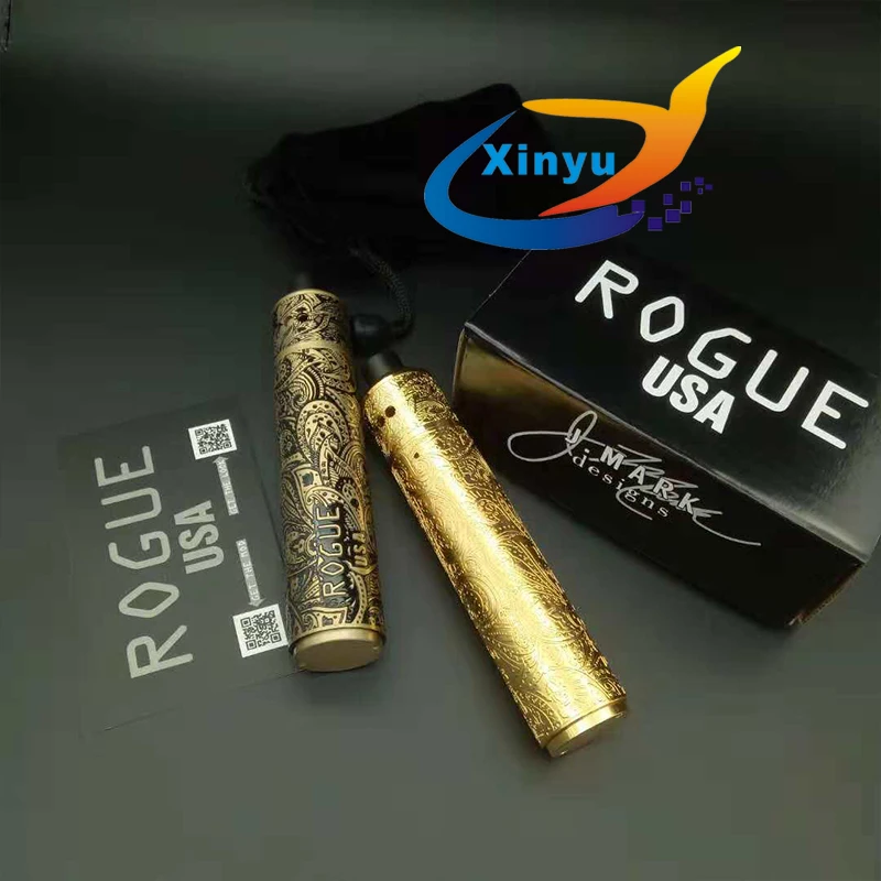 Мод ROGUE механический мод аккумулятор 18650 красная медь/латунь 24 мм резная трубка