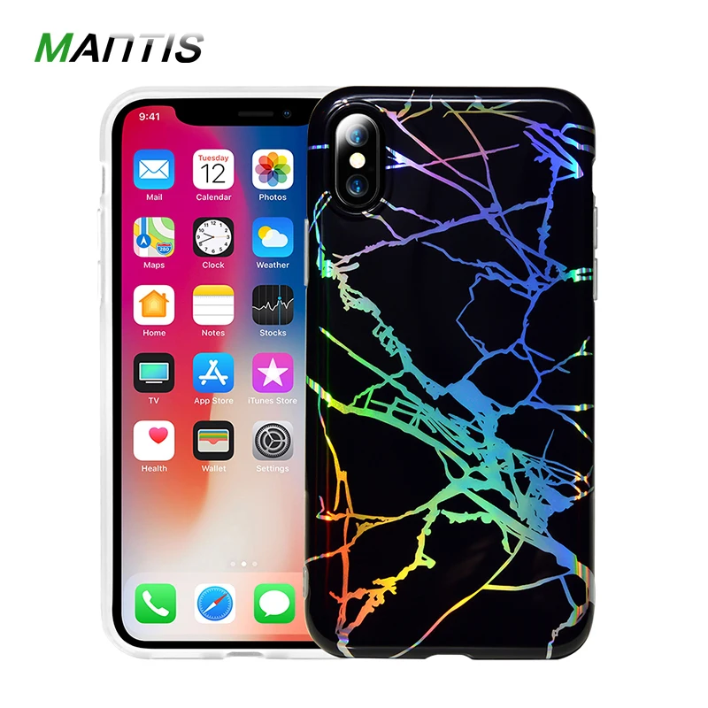 Богомол Мрамор чехол для iPhone X 6 6s Plus камень шаблон Цвет изменение Мягкие TPU крышка