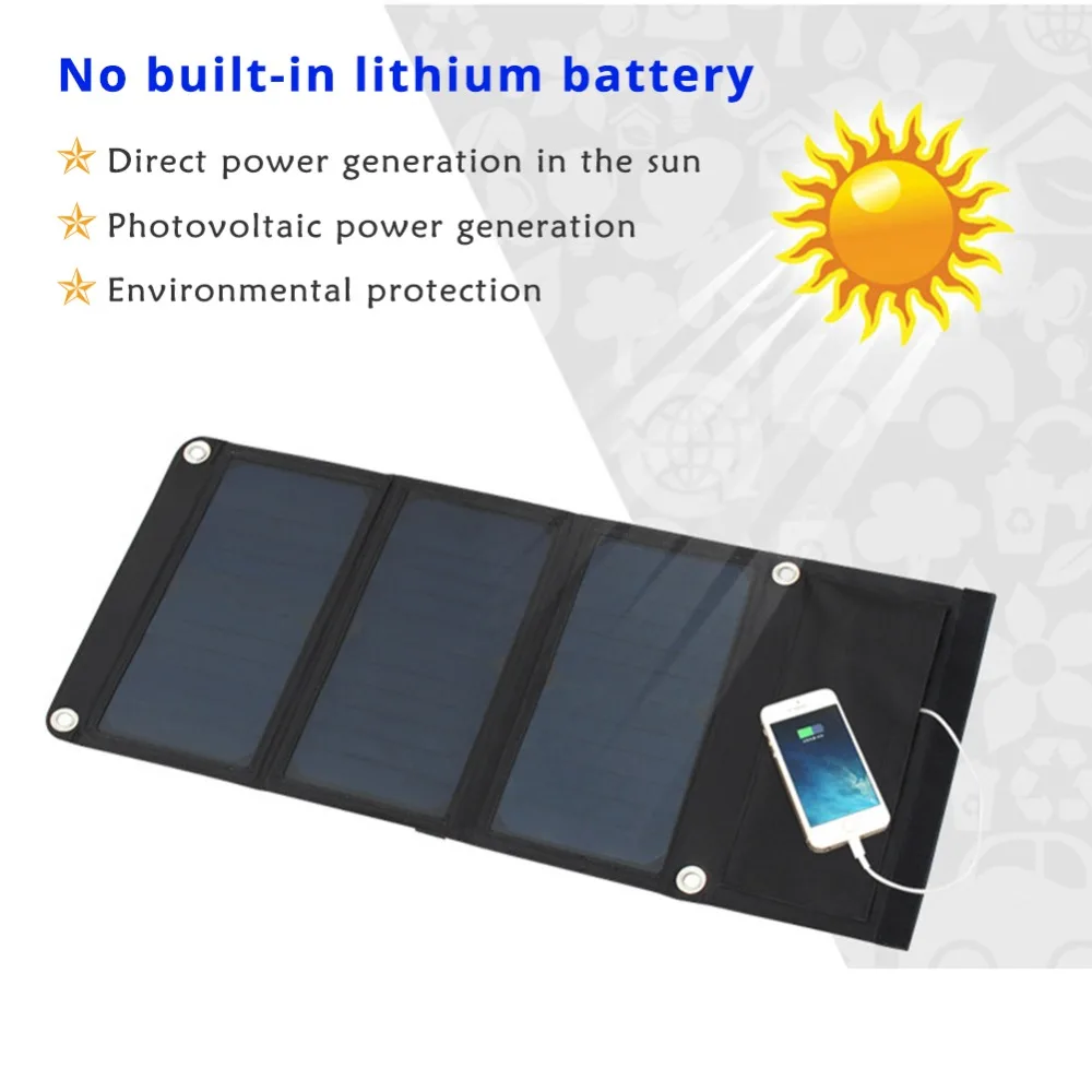LERRONX 21 Вт 3.5A 5 в Sunpower портативная солнечная панель водонепроницаемые складные панели солнечных батарей зарядное устройство для мобильного телефона Открытый Кемпинг