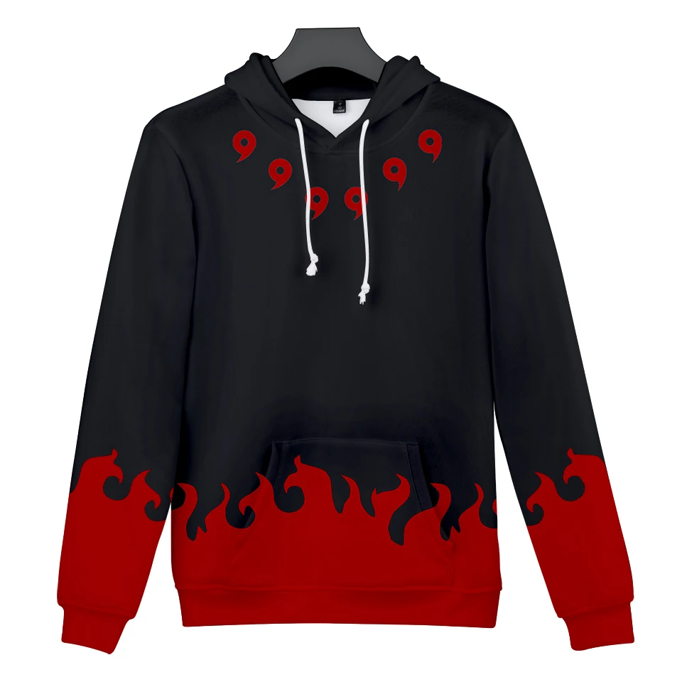Naruto clothes Uchiha Sasuke juvenile cos hot autumn and winter hooded sweatshirt coat unisex couple love parent-child | Мужская одежда