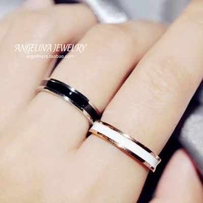 Керамическое кольцо YUN RUO цвета розового золота белое черное для мужчин и женщин