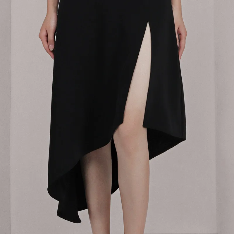 Женское вечернее платье-миди Max Spri маленькое черное платье на тонких бретельках с