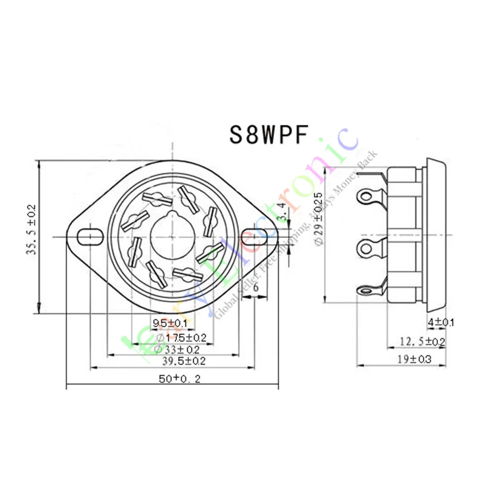 Оптовая и розничная продажа 50 шт. 8Pin Золотая бакелитовая вакуумная трубка для