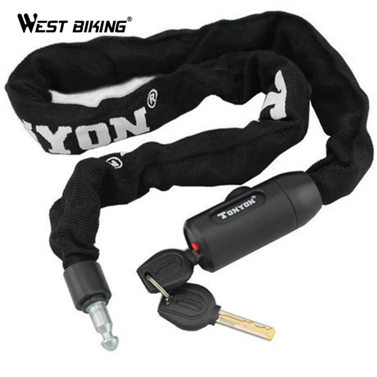 Велосипедные блокираторы 90 см стальные велосипеда с защитой от кражи цепочка для