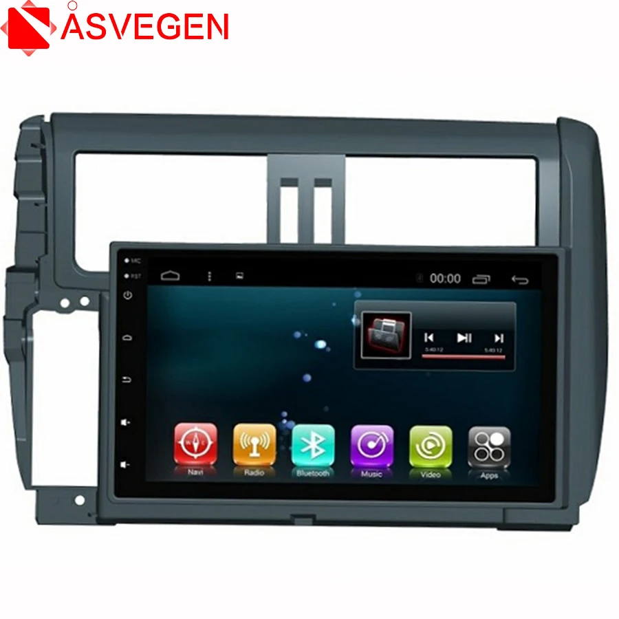 Asvegen Аудио Видео плеер 9 ''Android 7 1 четырехъядерный автомобильный навигационный