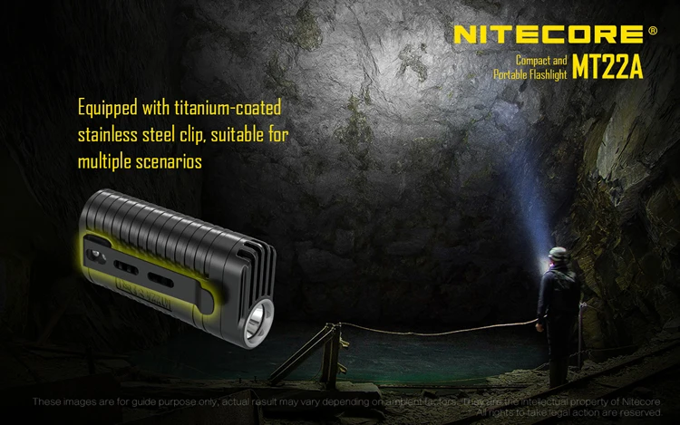 NITECORE MT22A 260 люменов CREE XP-G2(S3) светодиодный светильник, вес, размер ладони, портативный светильник-вспышка