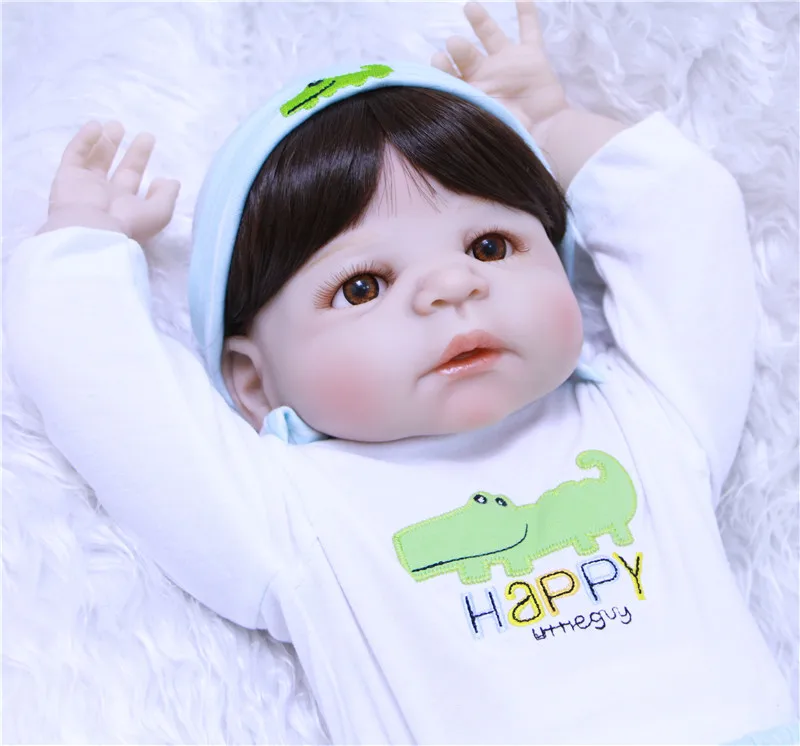 Кукла реборн силиконовая 22 дюйма 55 см|reborn bonecas|girl rebornsbaby real |