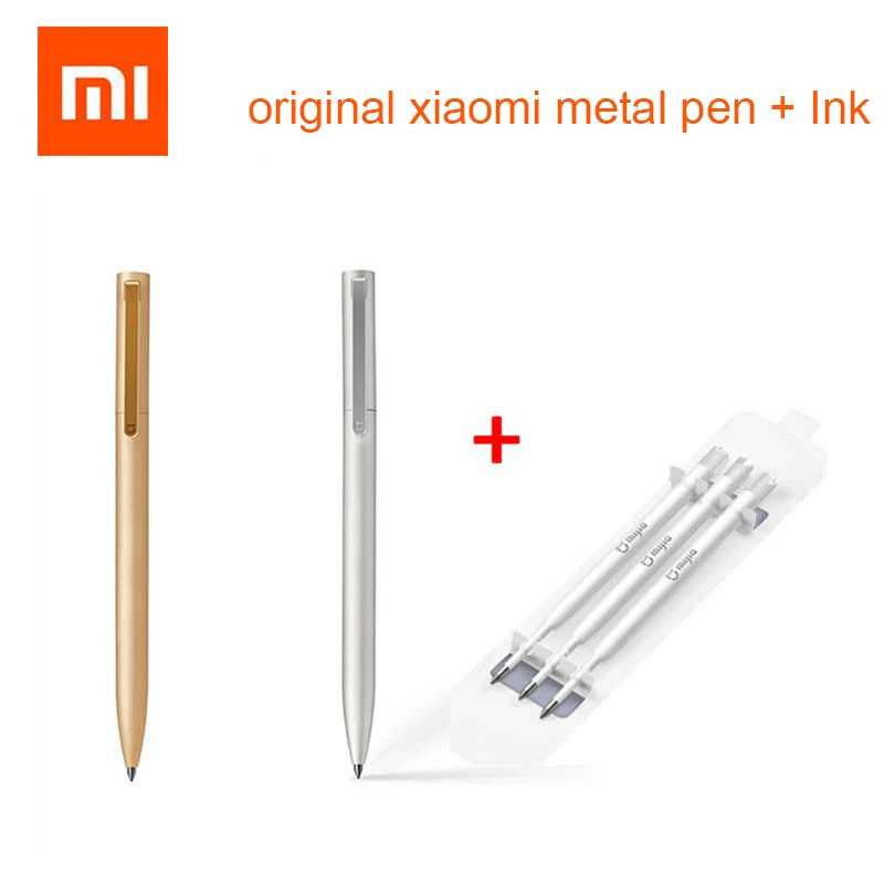 Оригинал Xiaomi Mijia умная металлическая Золотая Серебряная ручка чернила Япония