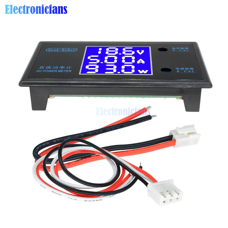 Цифровой измеритель напряжения вольтметр амперметр мощность 0 50 В постоянного