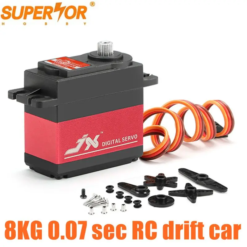 PDI-6208MG PDI-6208MG JX сервопривод 8 кг 0,07 сек 120 градусов высокоскоростная стандартная металлическая Шестерня 1/10 RC Дрифт автомобиль Buggy Crawler модель самолета - Цвет: PDI-6208MG