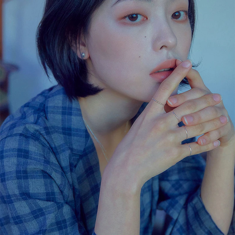 Женское кольцо BALMORA штабелируемое колечко из 100% настоящего серебра 1 шт. для