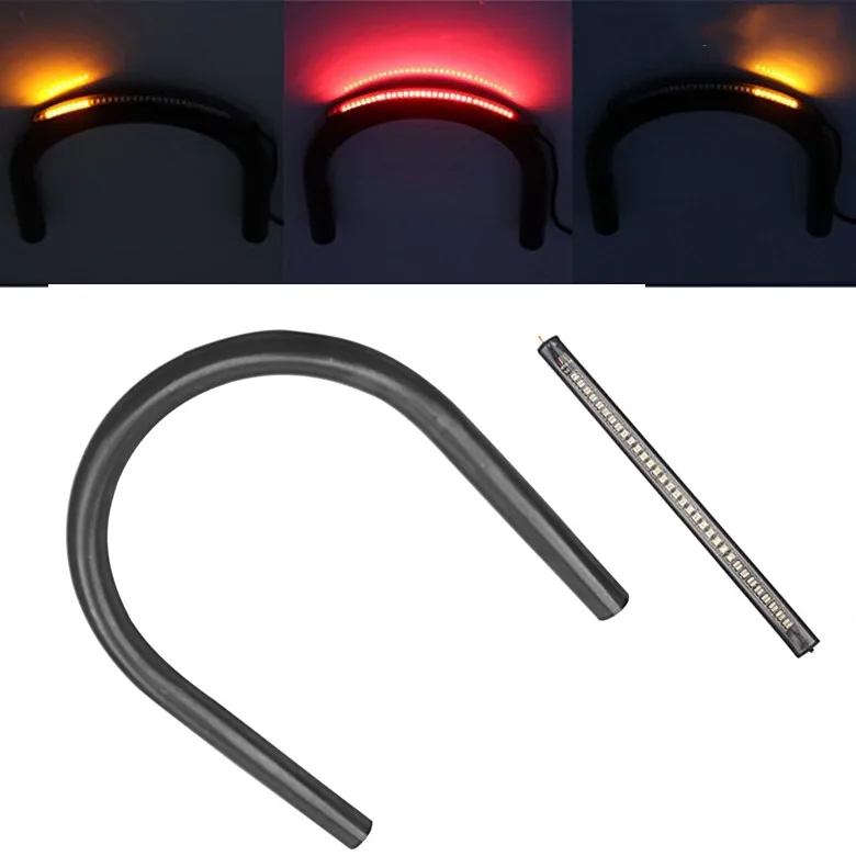 22 мм трубка универсальная Кафе Racer рамка обруча стиль Brat петля со светодиодным