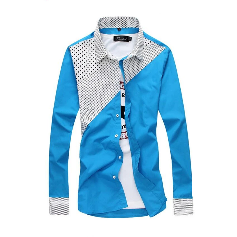 Мужская рубашка с длинными рукавами новинка 2017 мужская модная деловая