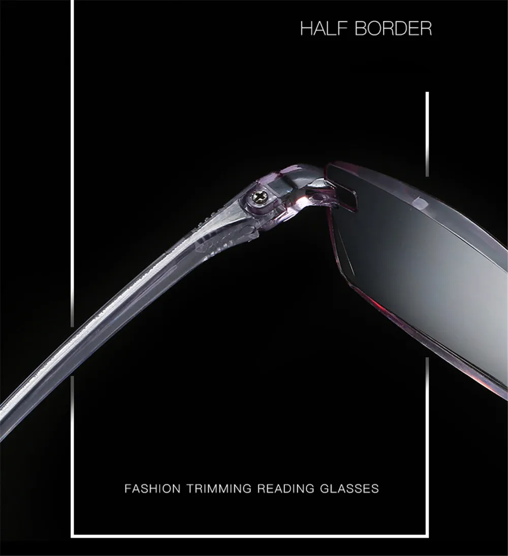 Очки для чтения без оправы мужчин и женщин аксессуары при пресбиопии с линзами