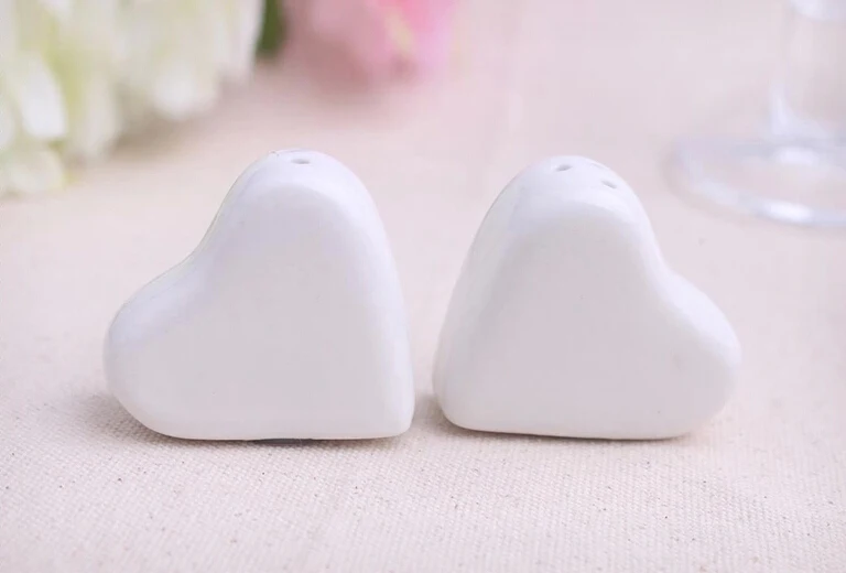 Заводская Быстрая доставка 10 компллот свадебный пользу белый в форме сердца соли