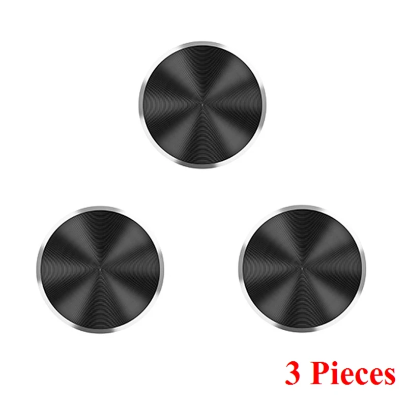 Black 3 Pcs Floveme гладить Стикеры для магнитного автомобильный держатель телефона универсальные металлические пластины диск для IPhone X 8 7 автомобильный держатель гладить лист для Samsung держатель для телефона в машину - Цвет: Black 3 Pcs