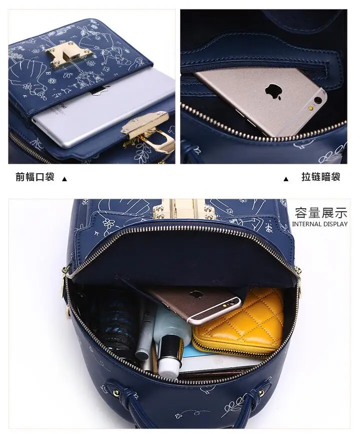 DouLaiMi Новые Женщины Рюкзаки Горячая Продажа Моды Причинные Сумки Высокое