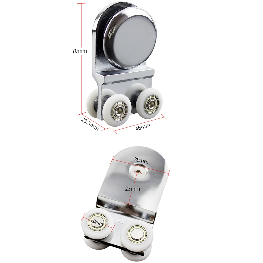 Стеклянные раздвижные двери для ванной комнаты ролики подвесные колеса бегуны 20