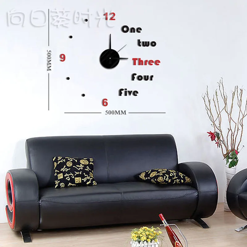 Modern 3D Big Size Silent Clock EVA Foam Sticker Wall | Освещение