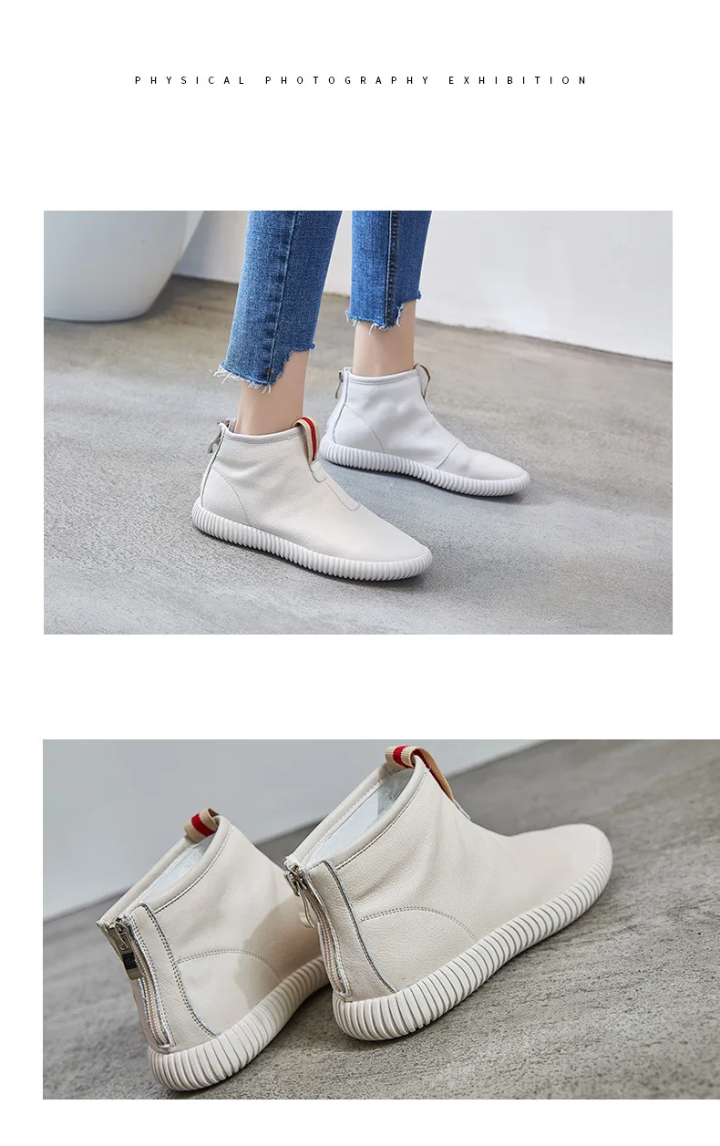 Новинка; zapatos mujer; женские ботинки из натуральной кожи в винтажном стиле; женские ботинки из мягкой воловьей кожи на плоской подошве; Ботильоны на молнии спереди; c158
