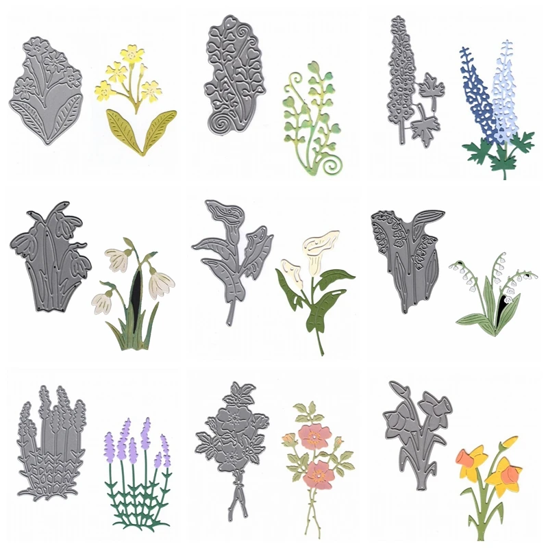 Металлические Вырубные штампы в виде диких цветов трафарет 2018 для рукоделия