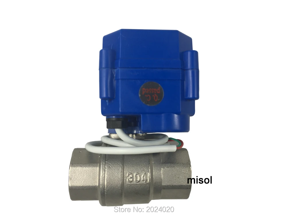 10 шт. шаровой клапан с мотором 3/4 ''NPT DN20 2-сторонний 12VDC CR04 электрический из