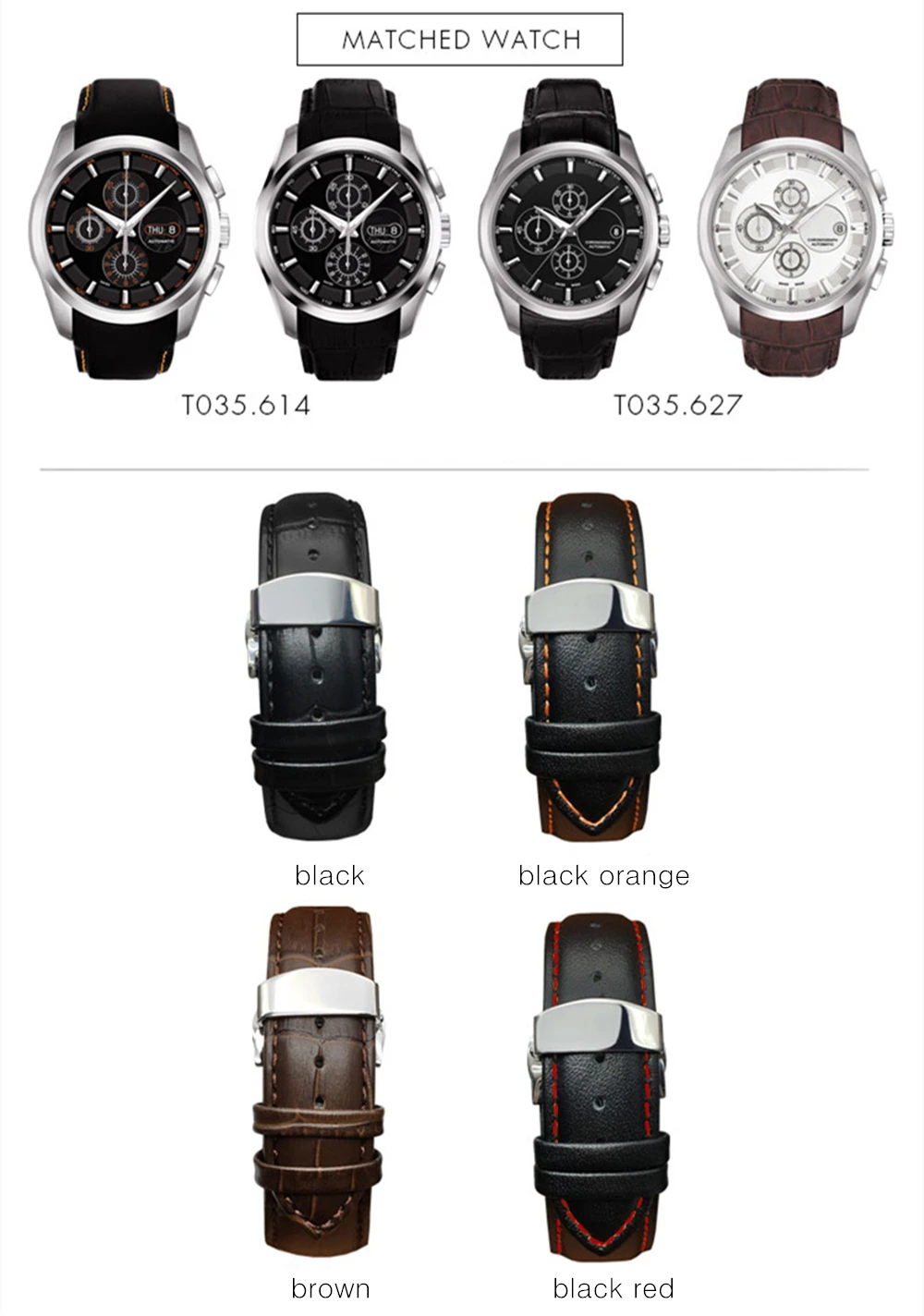 22 мм 23 мм 24 мм для Tissot T035 Ремешки для наручных часов из натуральной кожи T035617 T035627 439 фирменный ремешок для наручных часов для мужчин