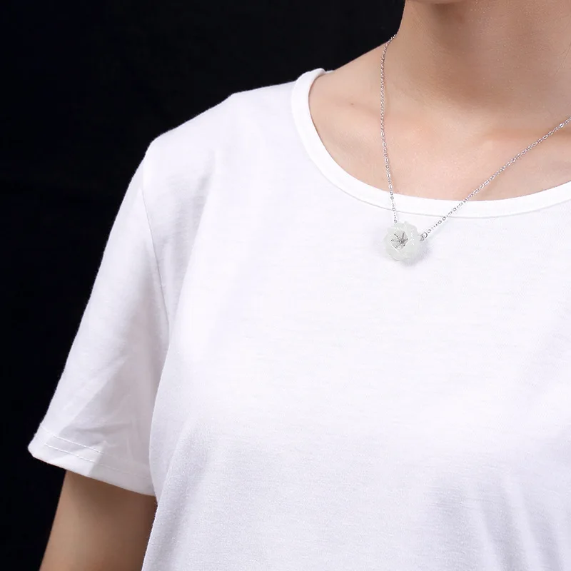 2018 Direct Selling Hot Sale Jasper Retro 100% 925 Sterling Royal Natural Stones Pendant Necklace Jewelry For Women Vintage | Украшения и